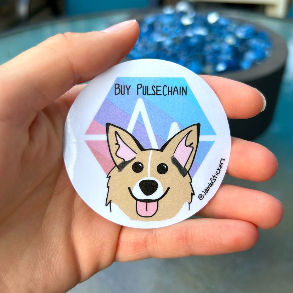 Sticker - “Buy Pulsechain” with Corgi